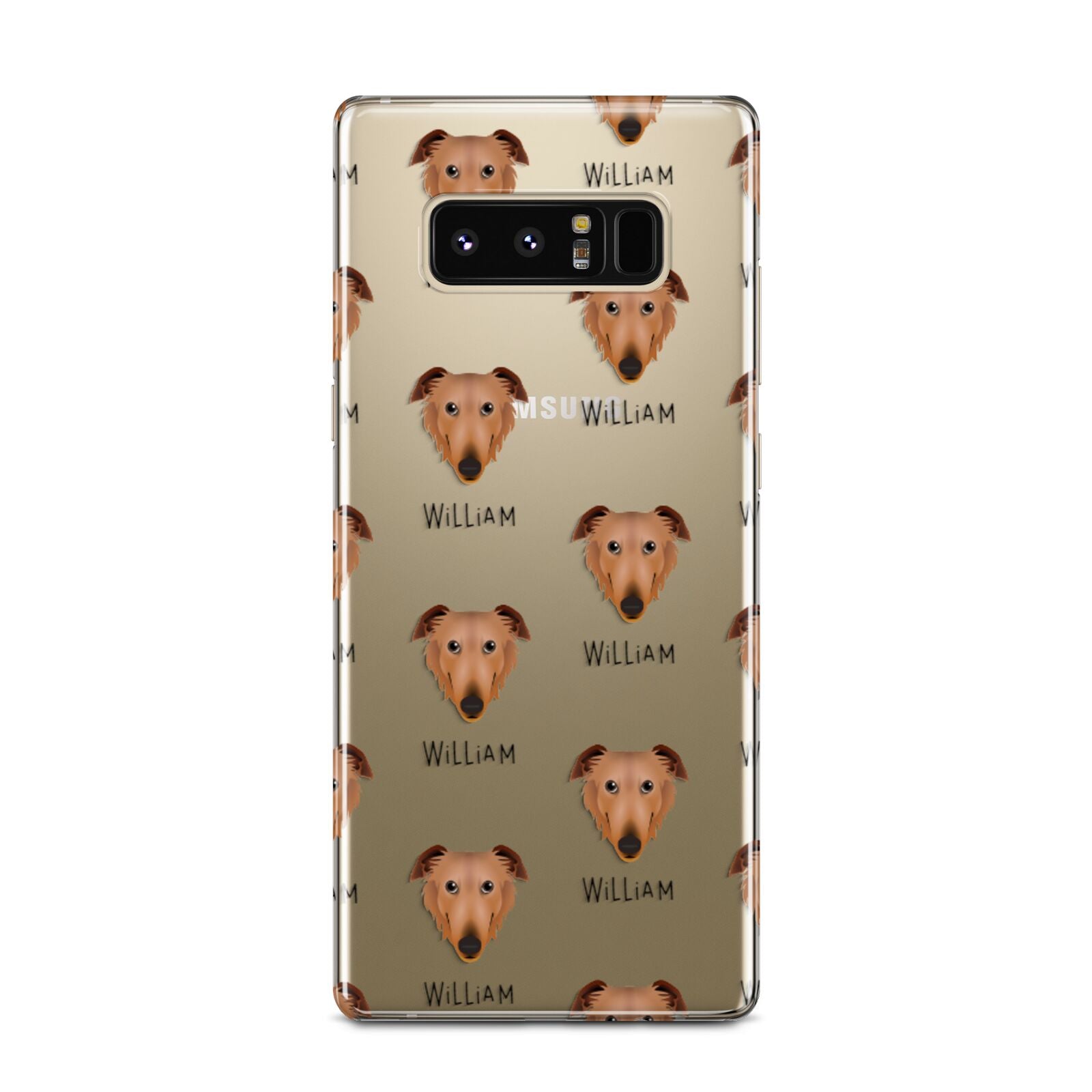 Borzoi Icon with Name Samsung Galaxy Note 8 Case