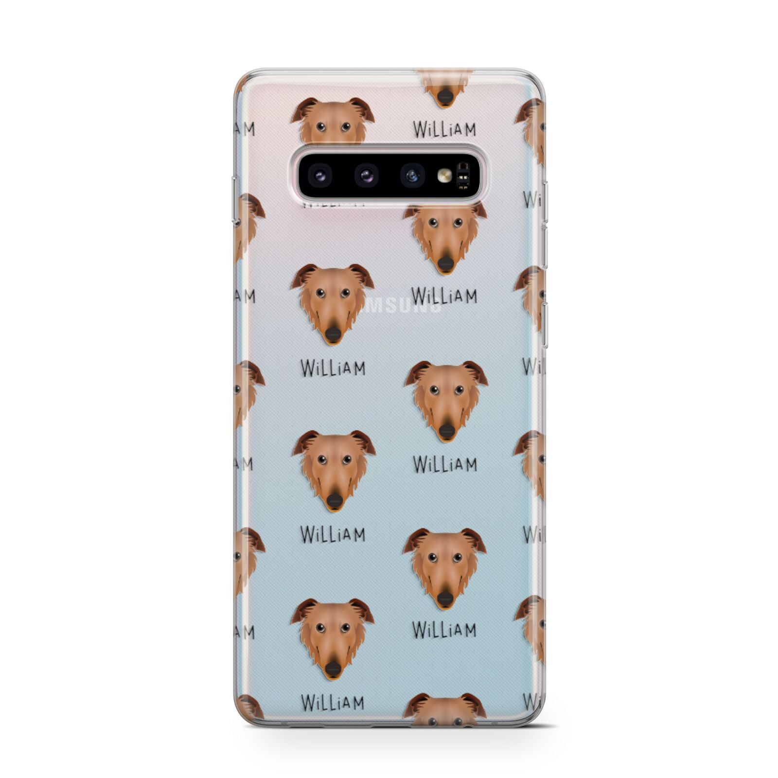 Borzoi Icon with Name Samsung Galaxy S10 Case