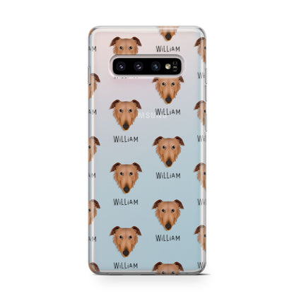 Borzoi Icon with Name Samsung Galaxy S10 Case
