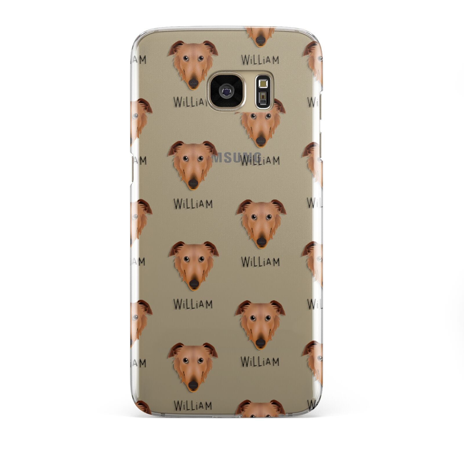 Borzoi Icon with Name Samsung Galaxy S7 Edge Case