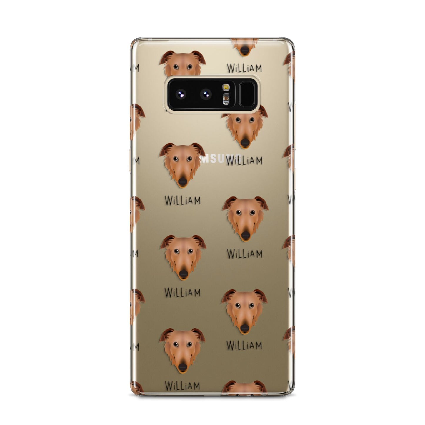 Borzoi Icon with Name Samsung Galaxy S8 Case