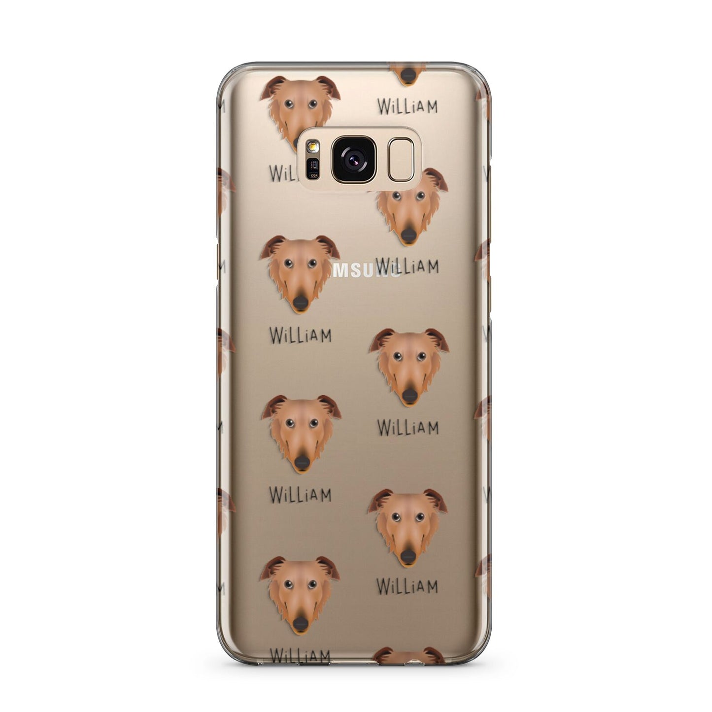 Borzoi Icon with Name Samsung Galaxy S8 Plus Case