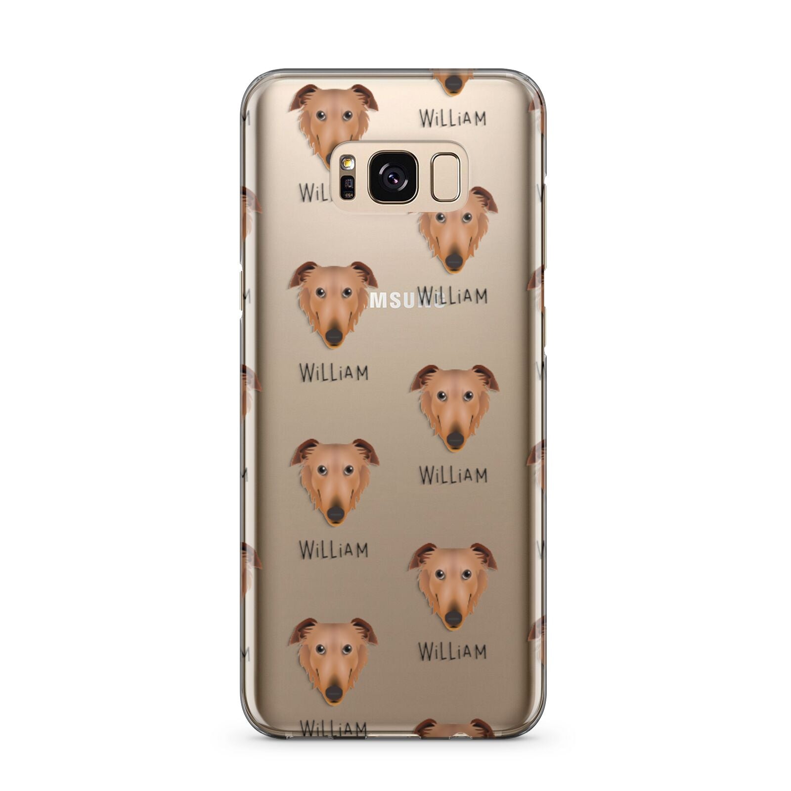 Borzoi Icon with Name Samsung Galaxy S8 Plus Case