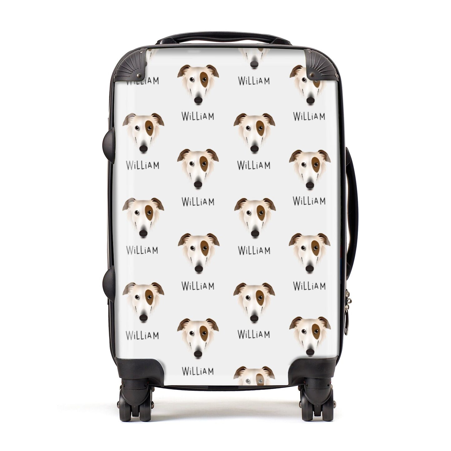 Borzoi Icon with Name Suitcase