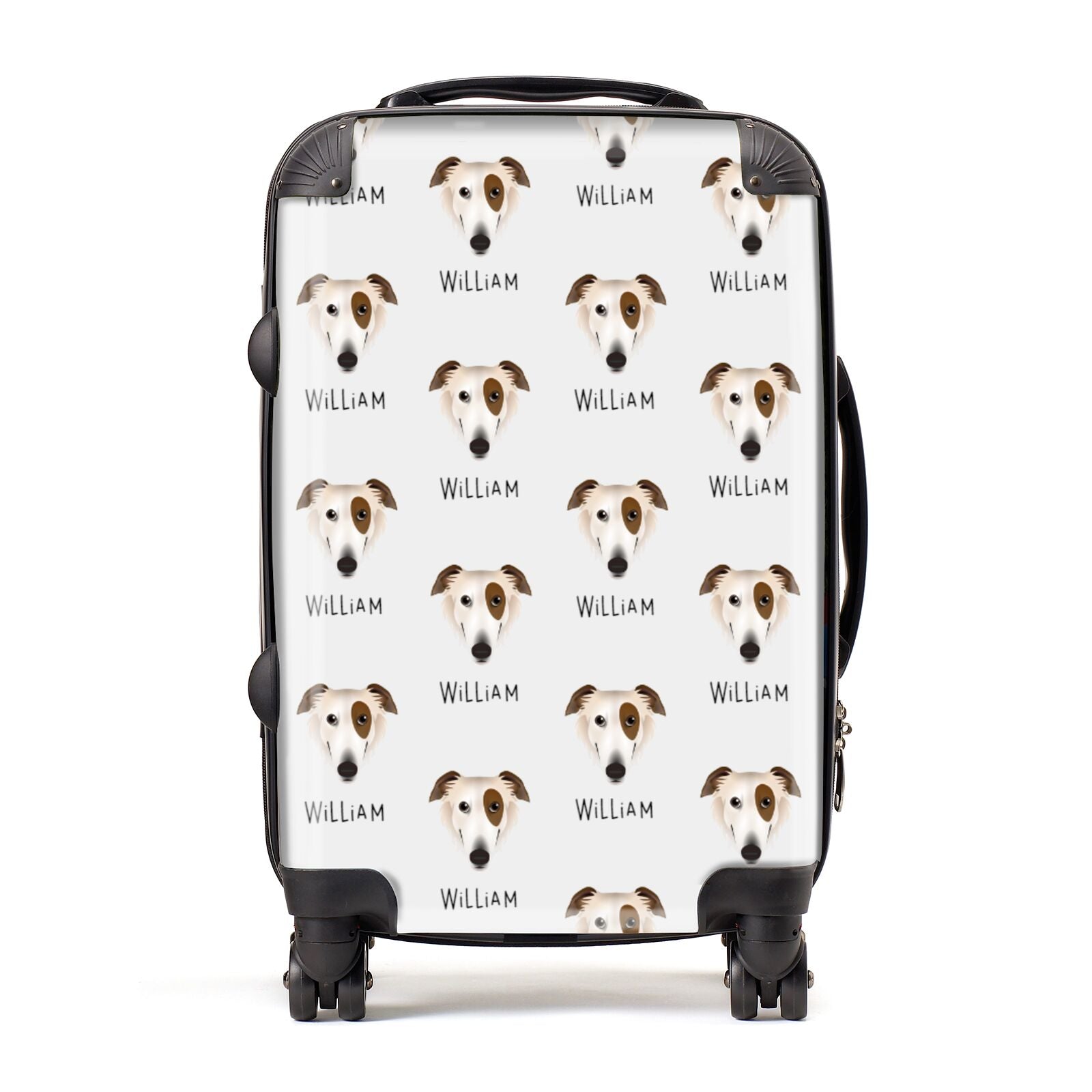 Borzoi Icon with Name Suitcase