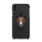 Borzoi Personalised Apple iPhone Xs Max Impact Case Black Edge on Black Phone