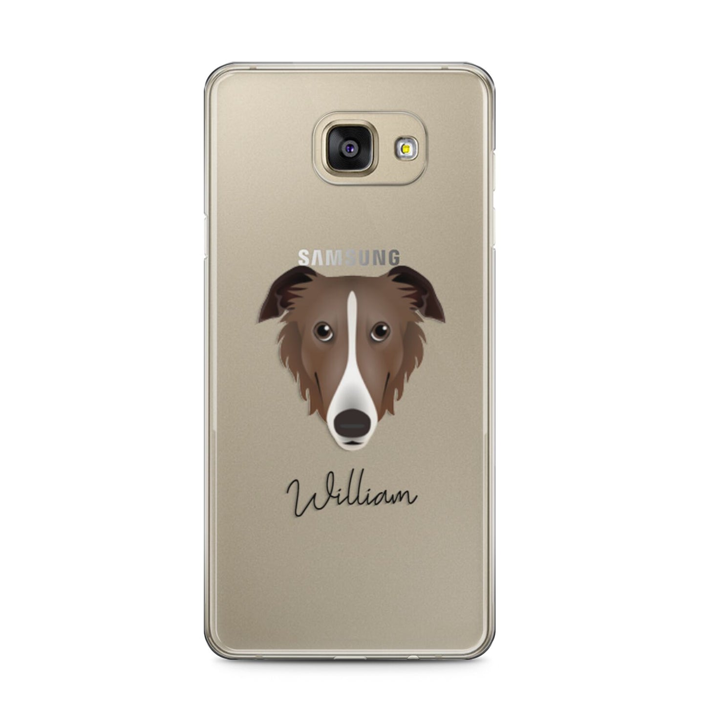 Borzoi Personalised Samsung Galaxy A5 2016 Case on gold phone