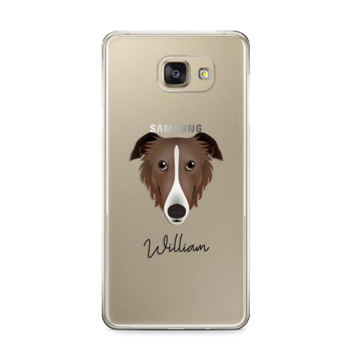 Borzoi Personalised Samsung Galaxy A9 2016 Case on gold phone