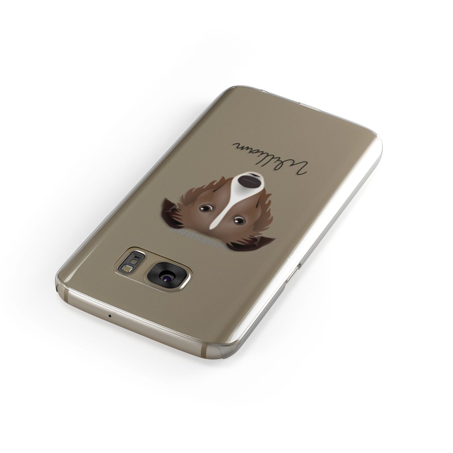 Borzoi Personalised Samsung Galaxy Case Front Close Up