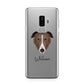 Borzoi Personalised Samsung Galaxy S9 Plus Case on Silver phone