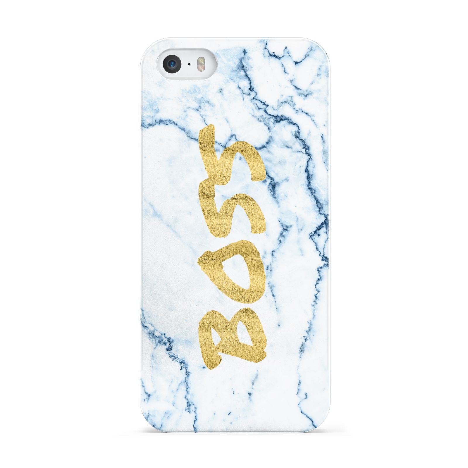 Boss Gold Blue Marble Effect Apple iPhone 5 Case