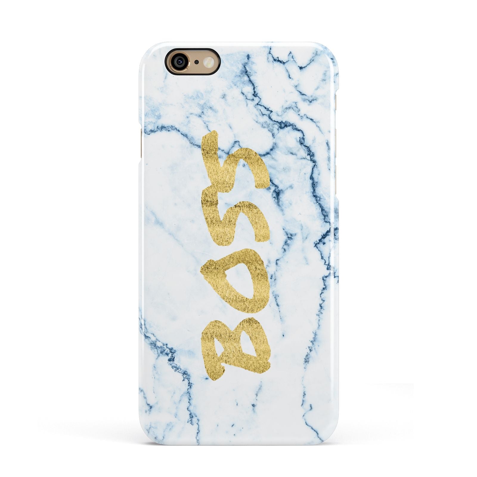 Boss Gold Blue Marble Effect Apple iPhone 6 3D Snap Case