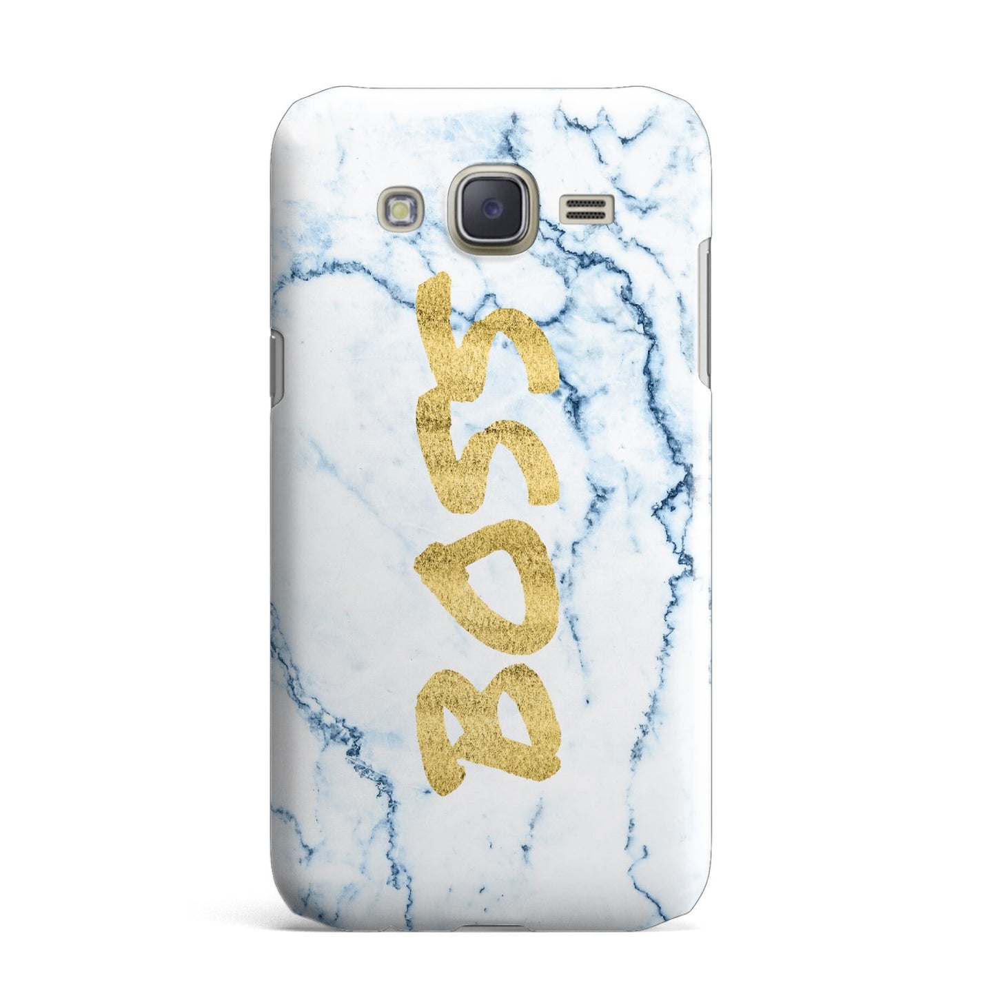Boss Gold Blue Marble Effect Samsung Galaxy J7 Case