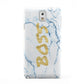 Boss Gold Blue Marble Effect Samsung Galaxy Note 3 Case
