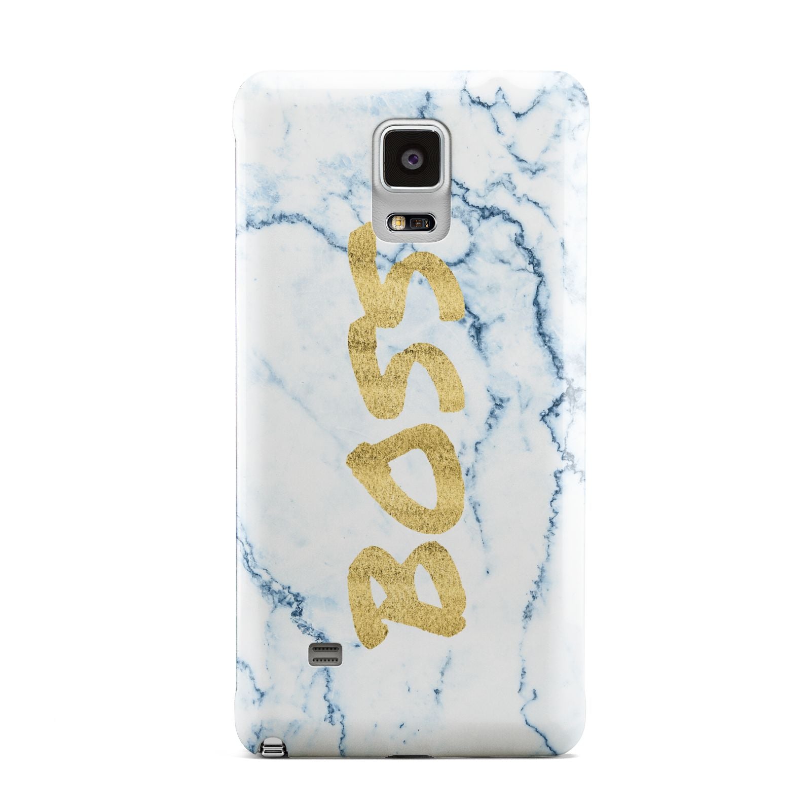 Boss Gold Blue Marble Effect Samsung Galaxy Note 4 Case