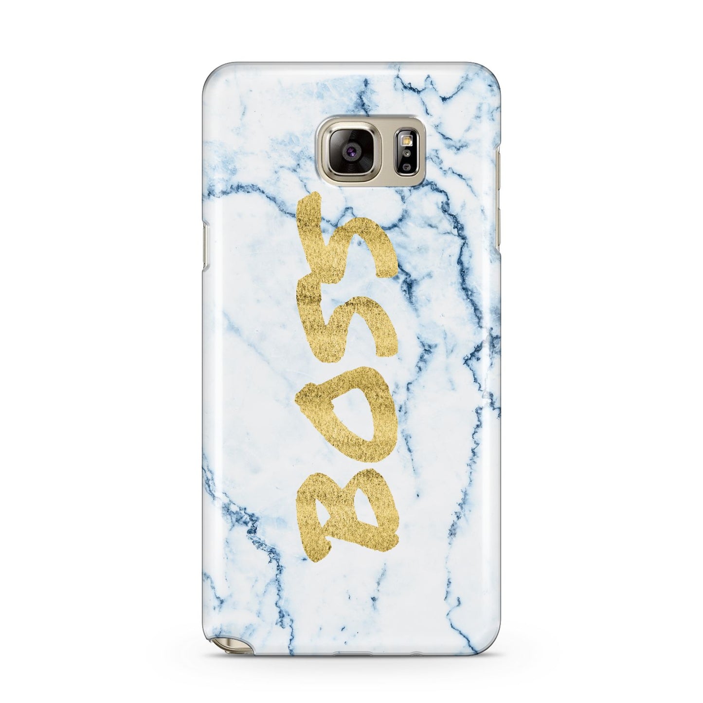 Boss Gold Blue Marble Effect Samsung Galaxy Note 5 Case