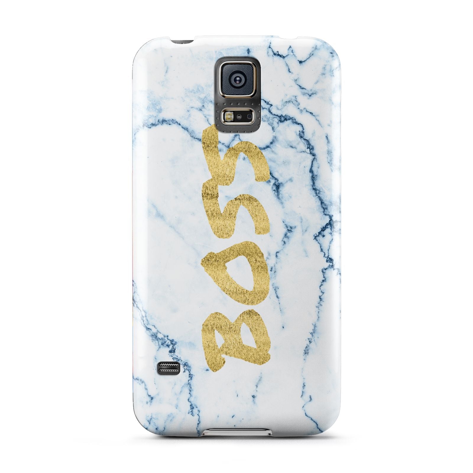 Boss Gold Blue Marble Effect Samsung Galaxy S5 Case