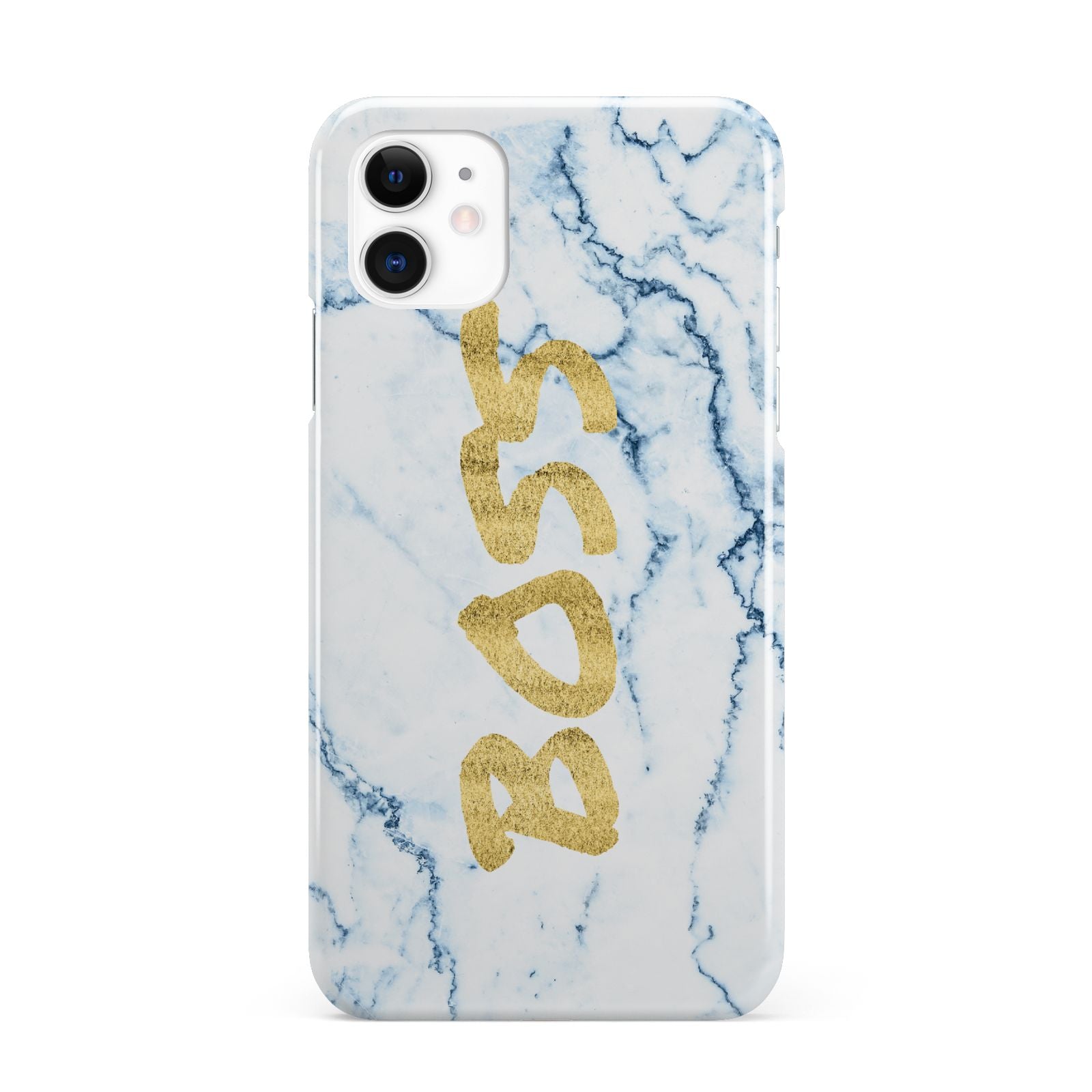 Boss Gold Blue Marble Effect iPhone 11 3D Snap Case