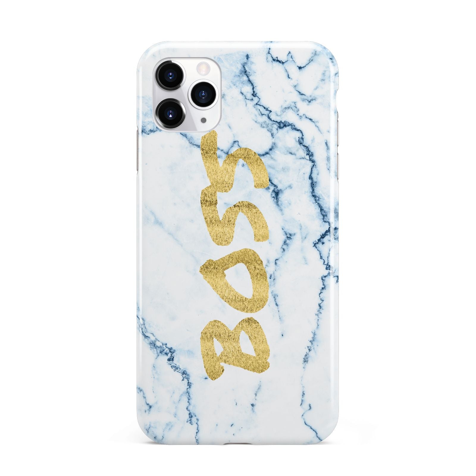 Boss Gold Blue Marble Effect iPhone 11 Pro Max 3D Tough Case