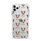 Boston Terrier Icon with Name Apple iPhone 11 Pro Max in Silver with White Impact Case