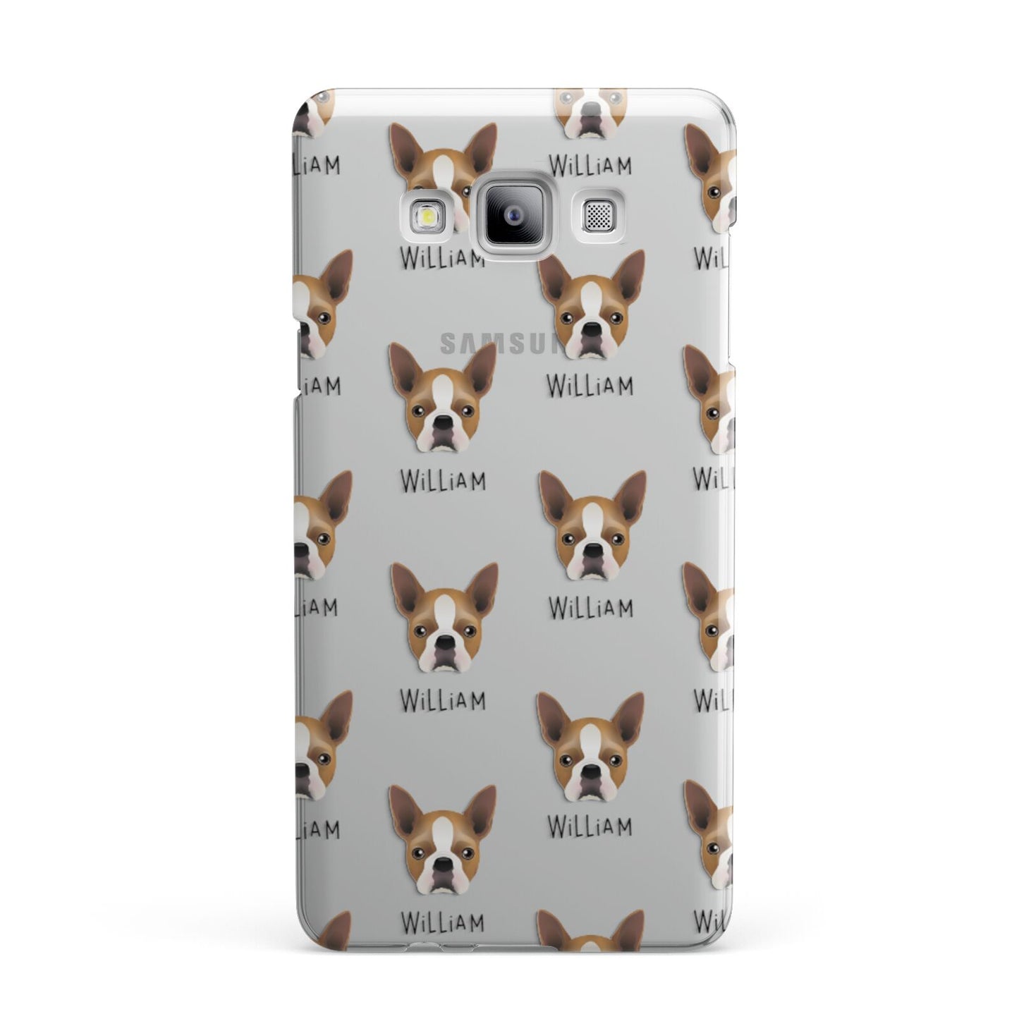 Boston Terrier Icon with Name Samsung Galaxy A7 2015 Case