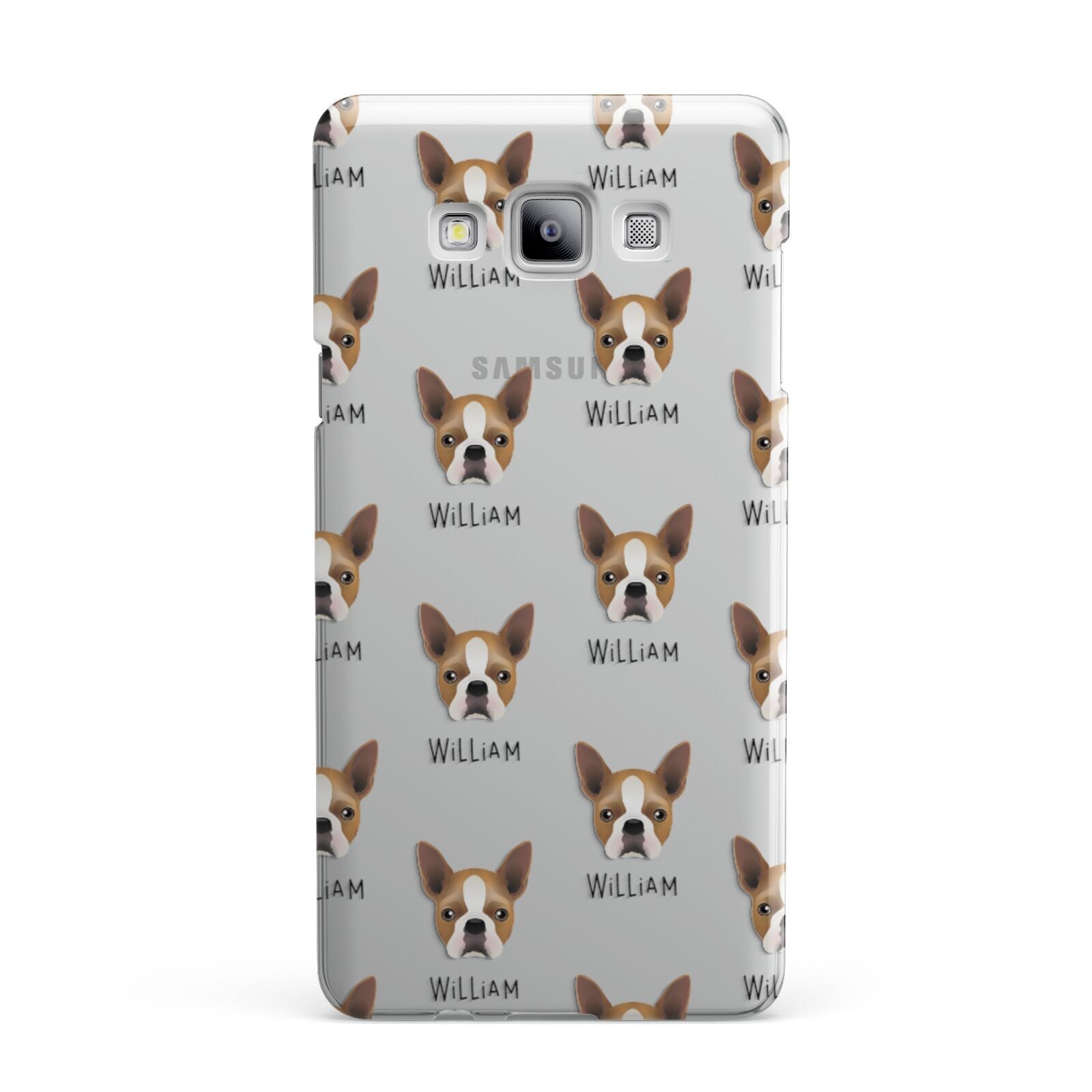 Boston Terrier Icon with Name Samsung Galaxy A7 2015 Case