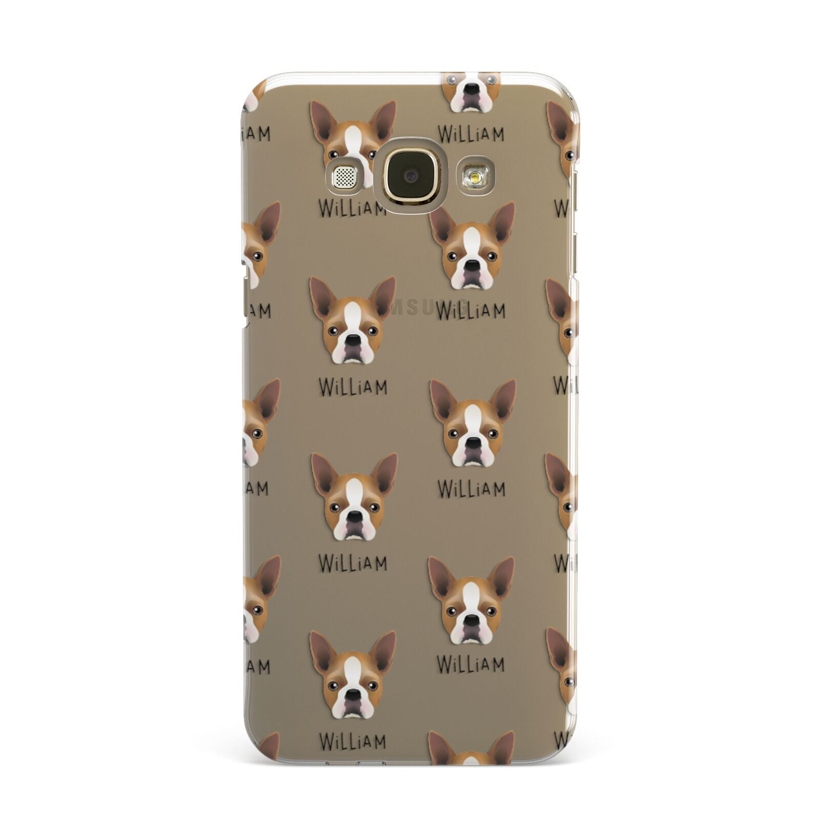 Boston Terrier Icon with Name Samsung Galaxy A8 Case