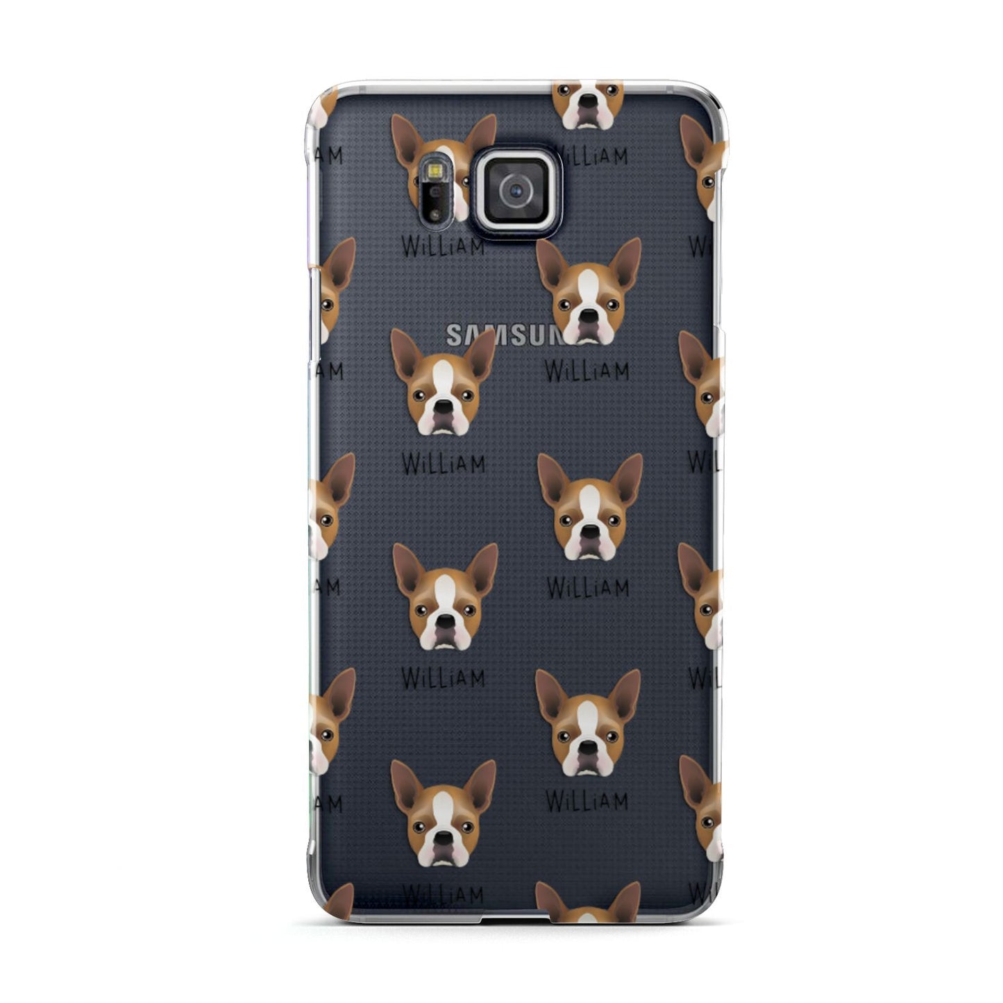 Boston Terrier Icon with Name Samsung Galaxy Alpha Case