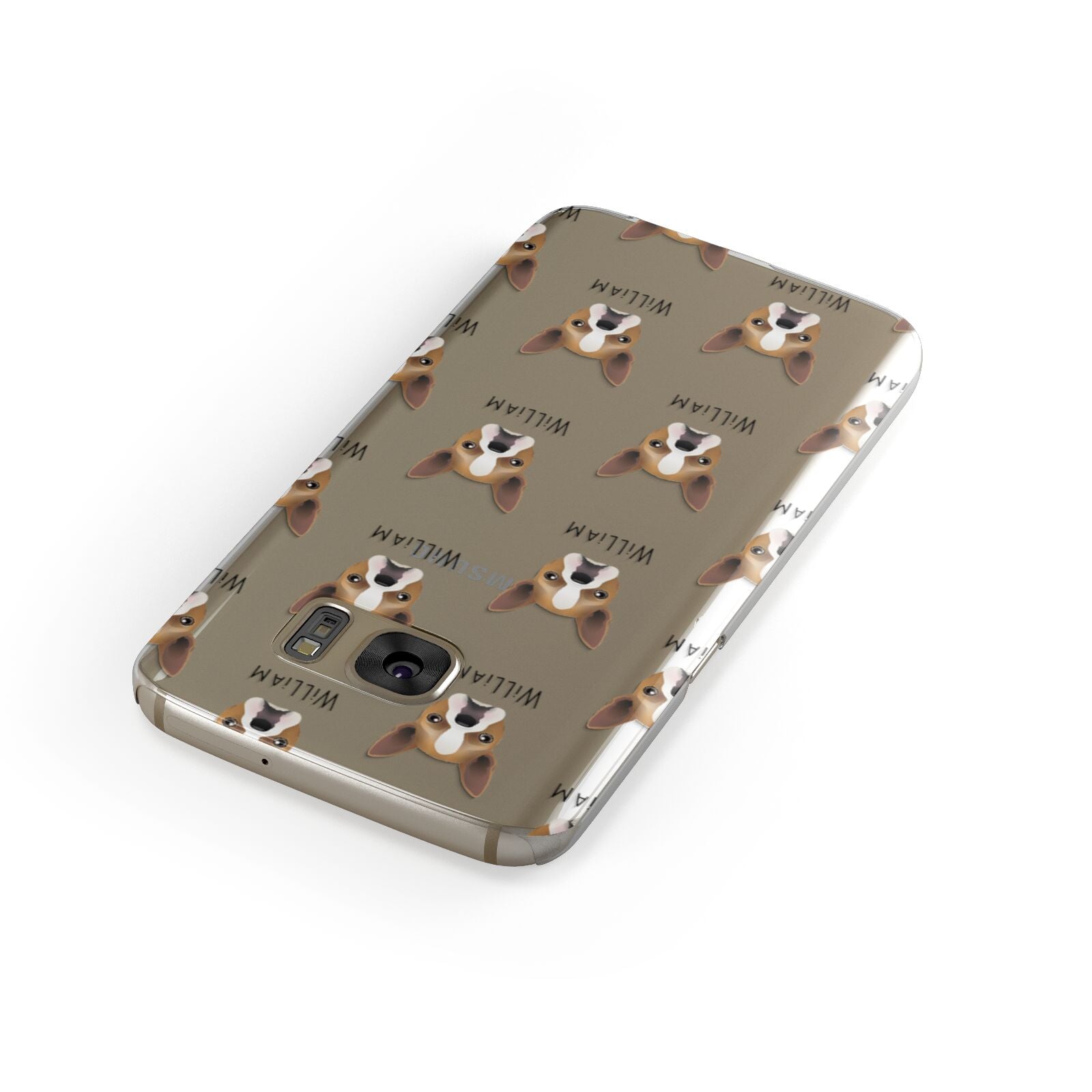 Boston Terrier Icon with Name Samsung Galaxy Case Front Close Up