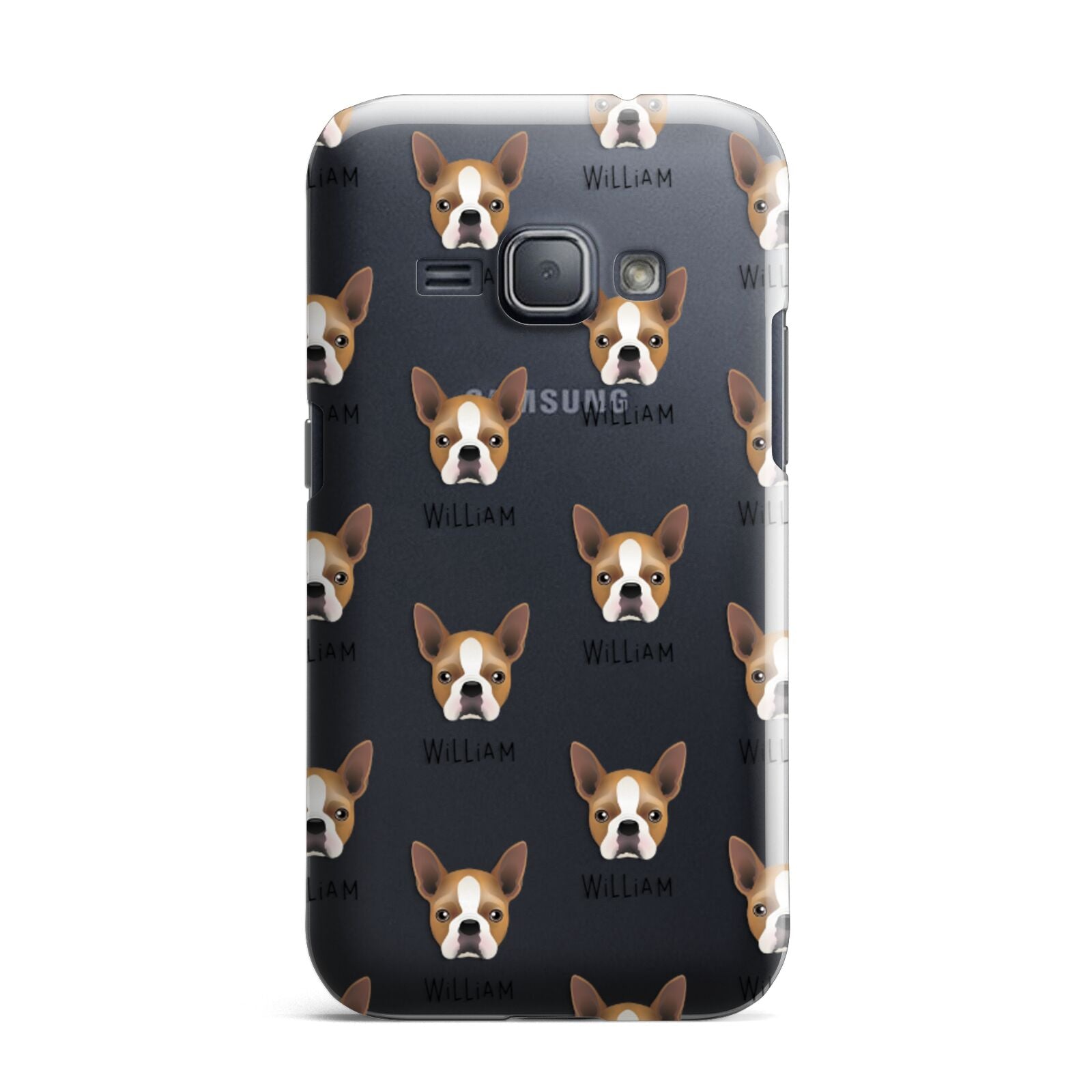 Boston Terrier Icon with Name Samsung Galaxy J1 2016 Case