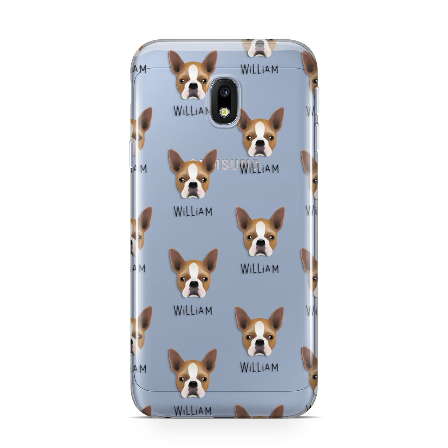 Boston Terrier Icon with Name Samsung Galaxy J3 2017 Case