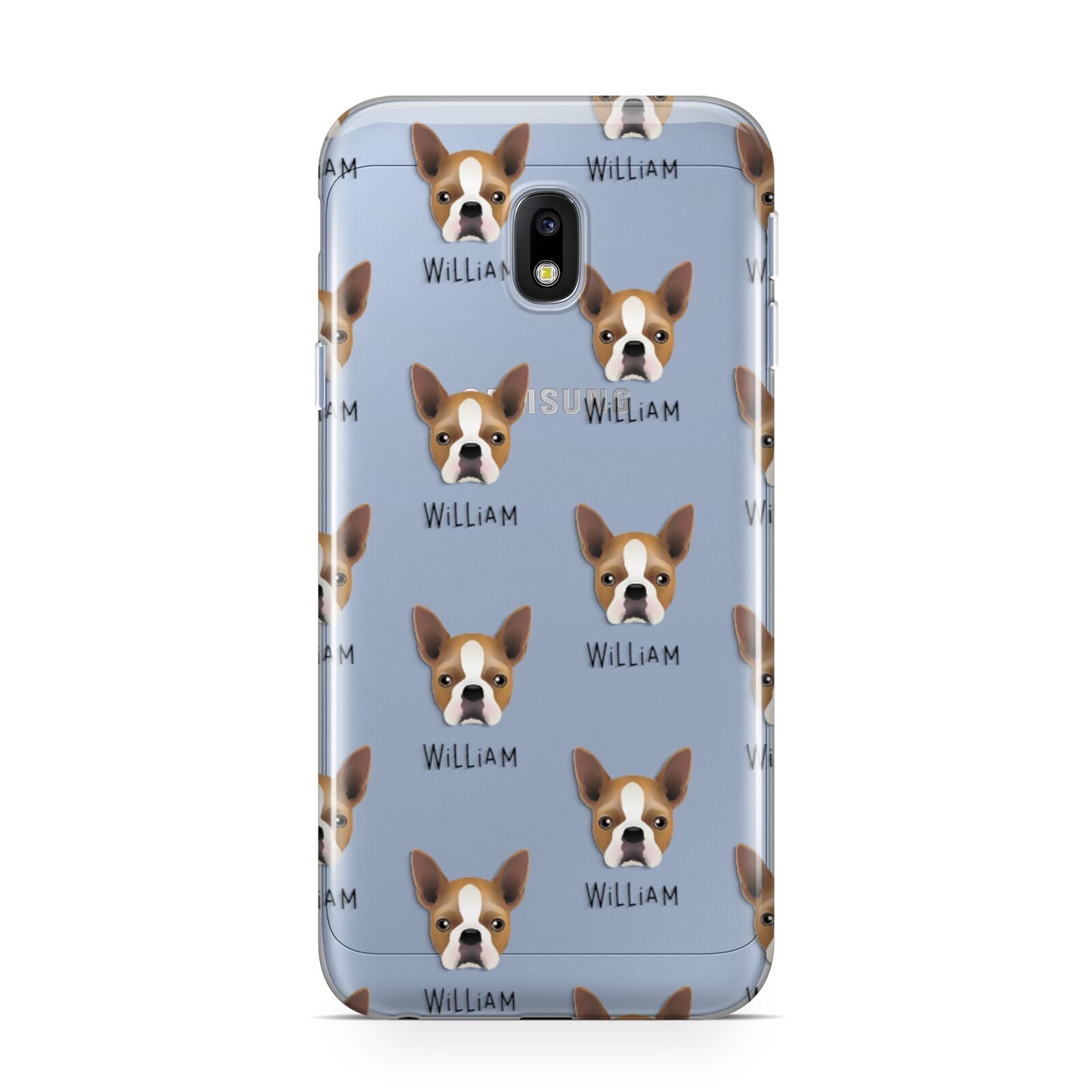 Boston Terrier Icon with Name Samsung Galaxy J3 2017 Case