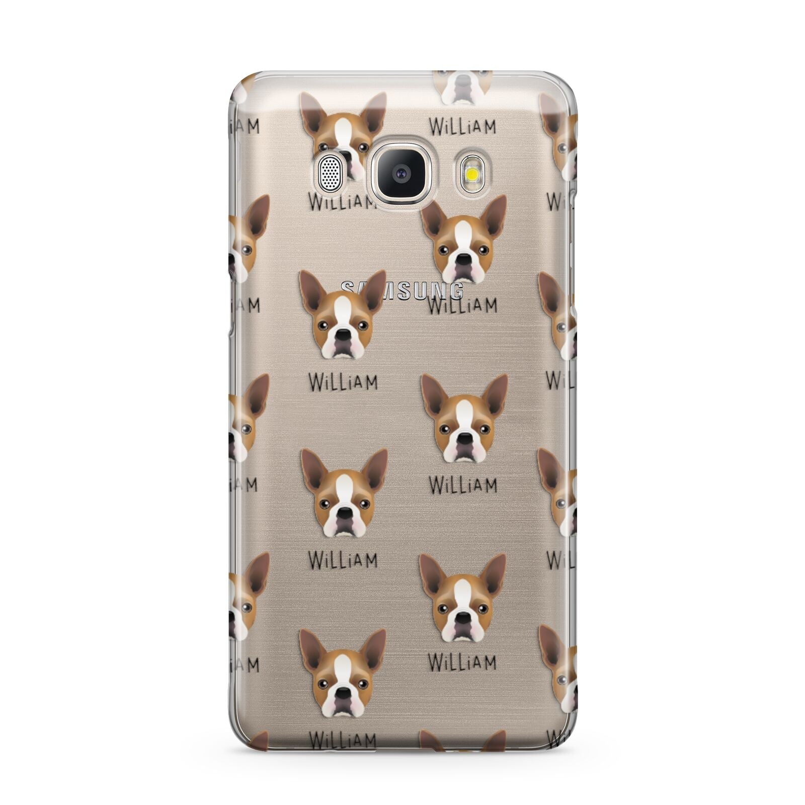 Boston Terrier Icon with Name Samsung Galaxy J5 2016 Case