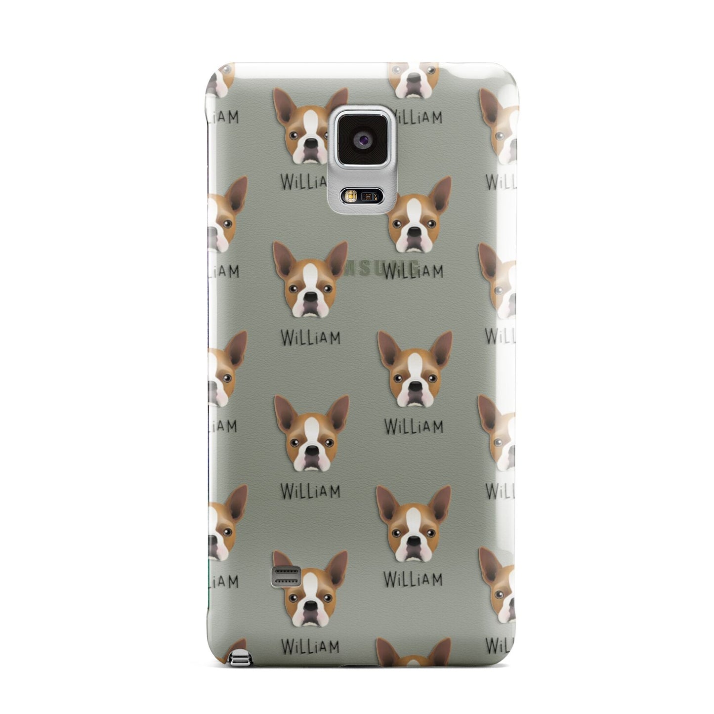 Boston Terrier Icon with Name Samsung Galaxy Note 4 Case