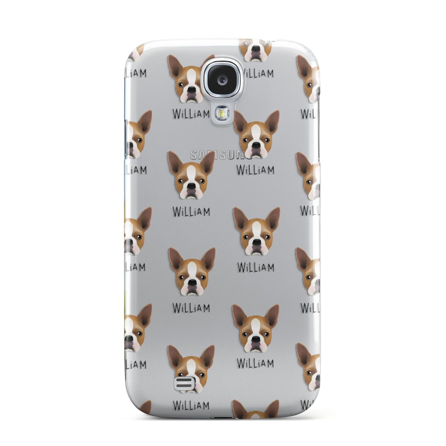 Boston Terrier Icon with Name Samsung Galaxy S4 Case