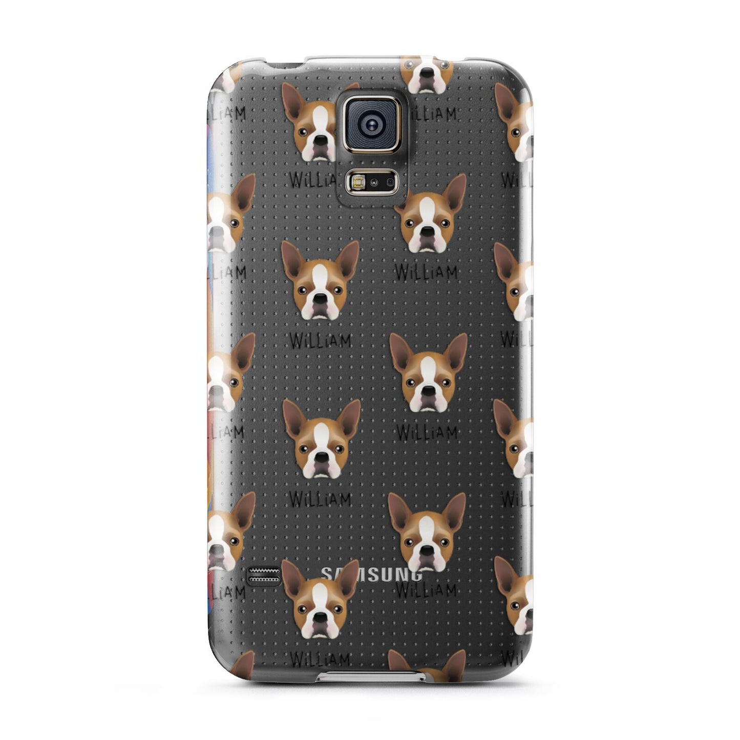 Boston Terrier Icon with Name Samsung Galaxy S5 Case