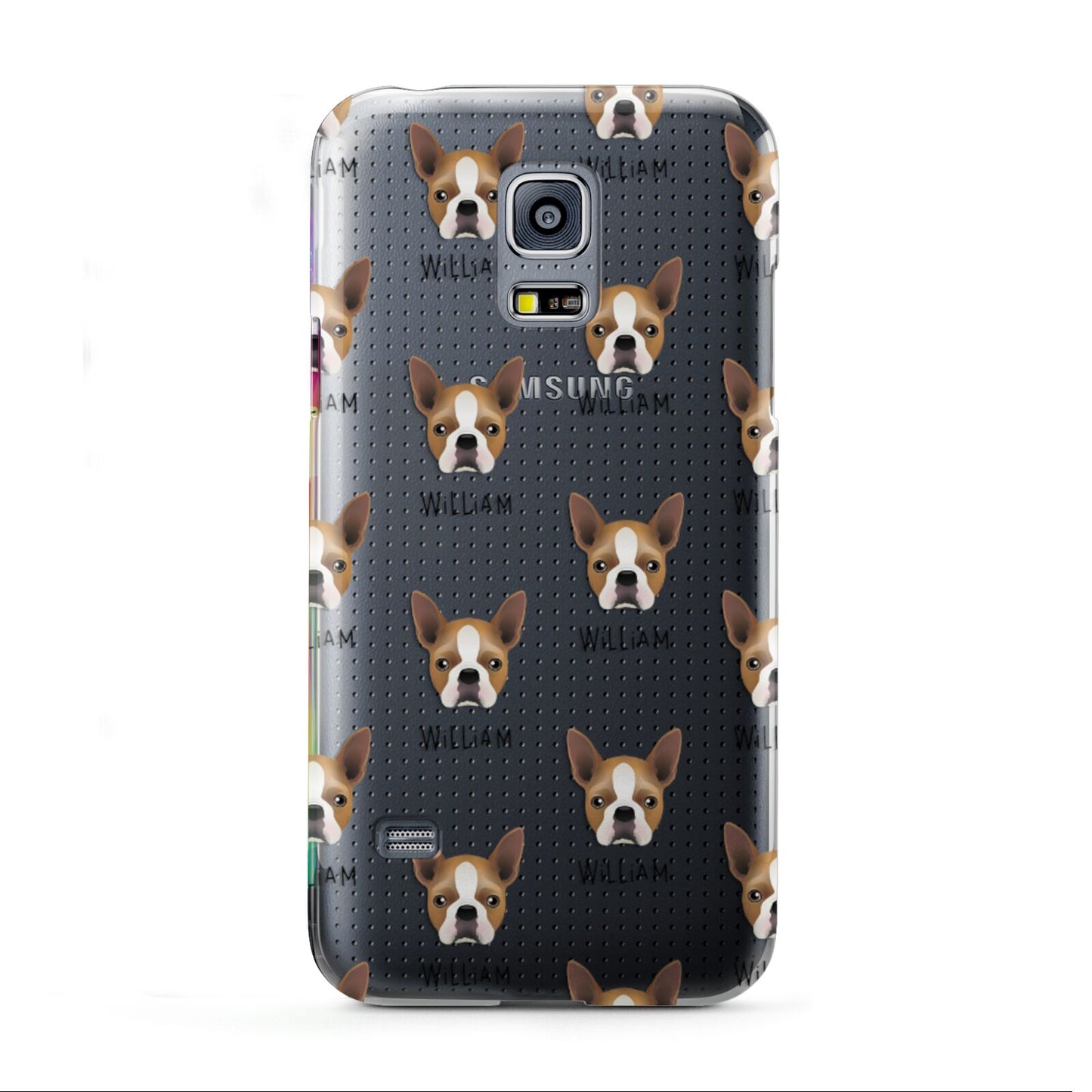 Boston Terrier Icon with Name Samsung Galaxy S5 Mini Case