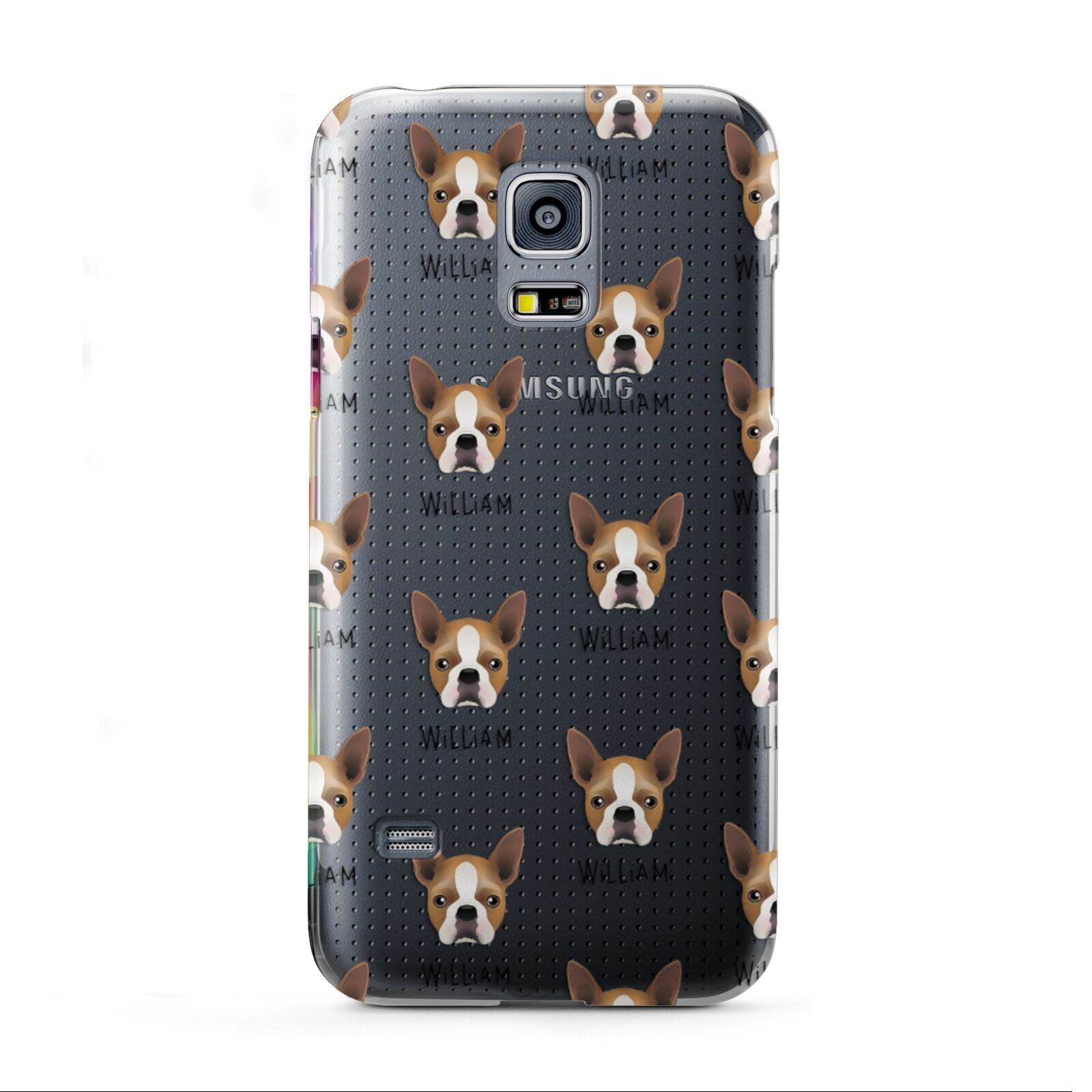 Boston Terrier Icon with Name Samsung Galaxy S5 Mini Case