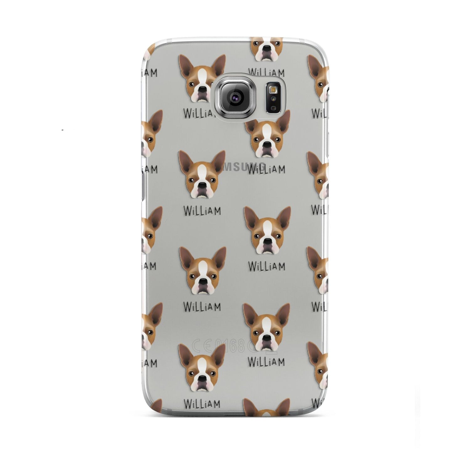 Boston Terrier Icon with Name Samsung Galaxy S6 Case