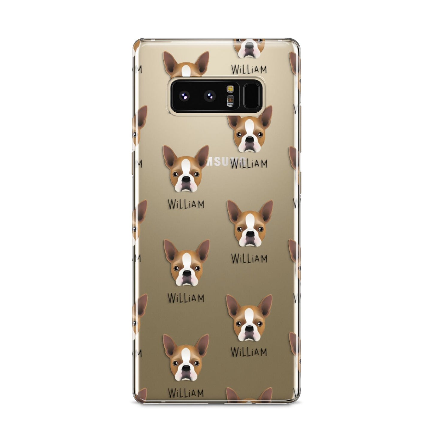 Boston Terrier Icon with Name Samsung Galaxy S8 Case
