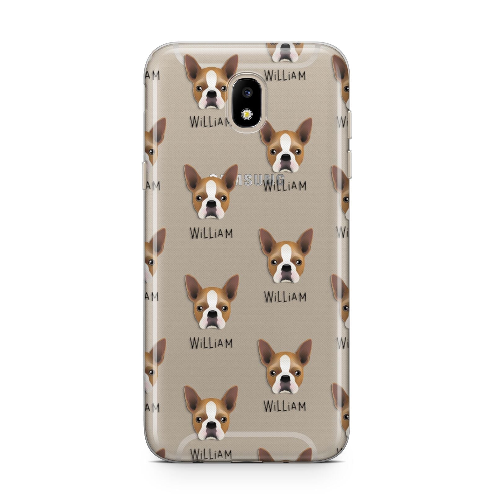 Boston Terrier Icon with Name Samsung J5 2017 Case
