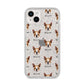 Boston Terrier Icon with Name iPhone 14 Plus Glitter Tough Case Starlight