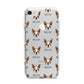 Boston Terrier Icon with Name iPhone 7 Bumper Case on Silver iPhone