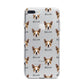 Boston Terrier Icon with Name iPhone 7 Plus Bumper Case on Silver iPhone