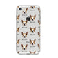 Boston Terrier Icon with Name iPhone 8 Bumper Case on Silver iPhone