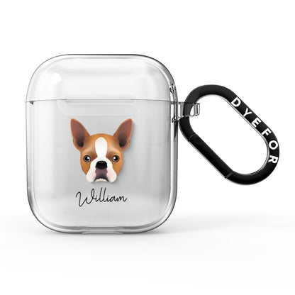 Boston Terrier Personalised AirPods Clear Case