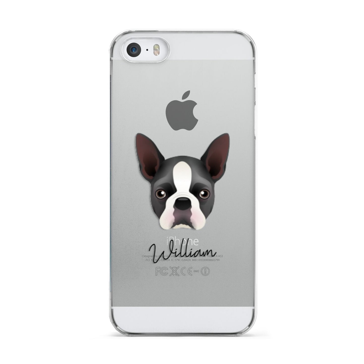 Boston Terrier Personalised Apple iPhone 5 Case