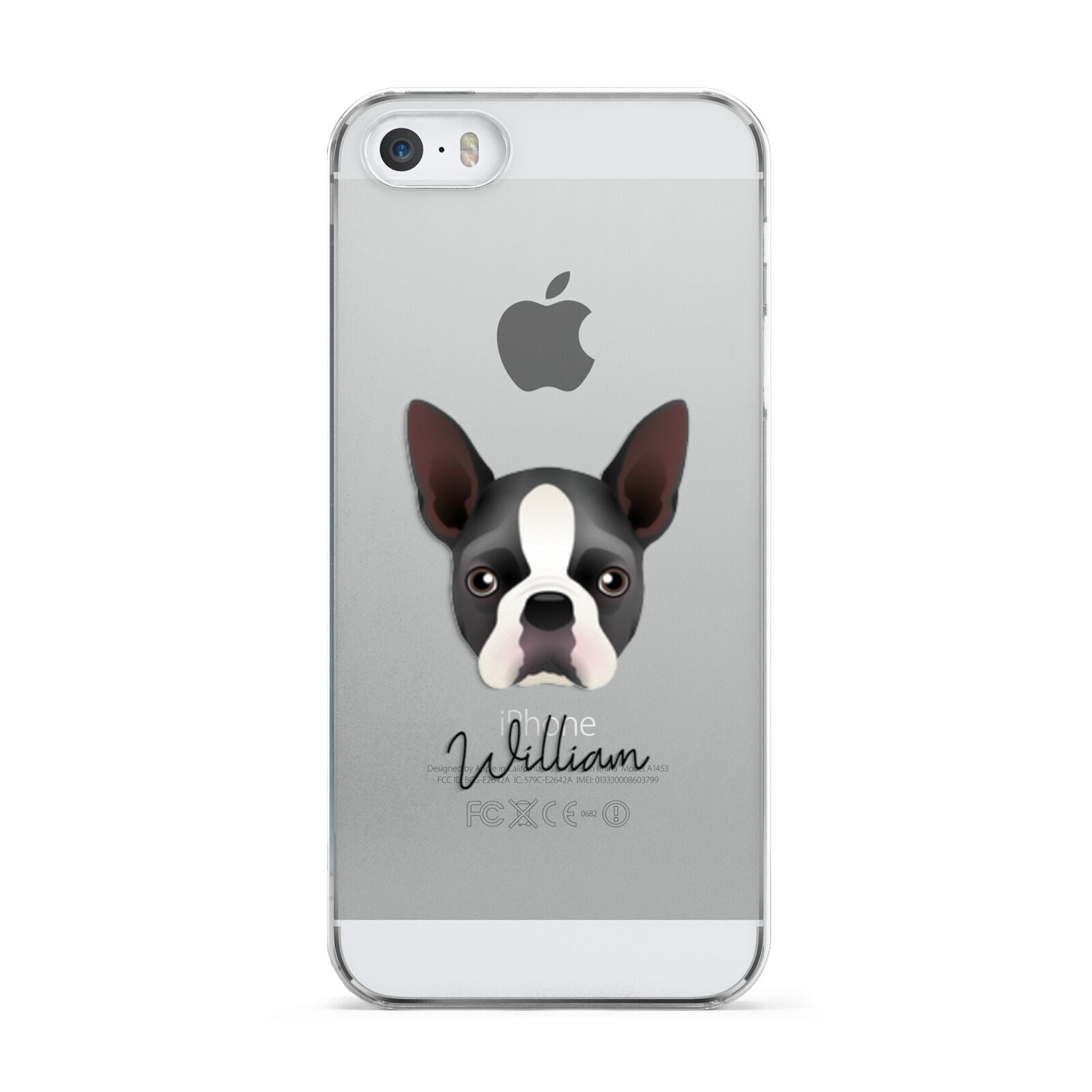 Boston Terrier Personalised Apple iPhone 5 Case