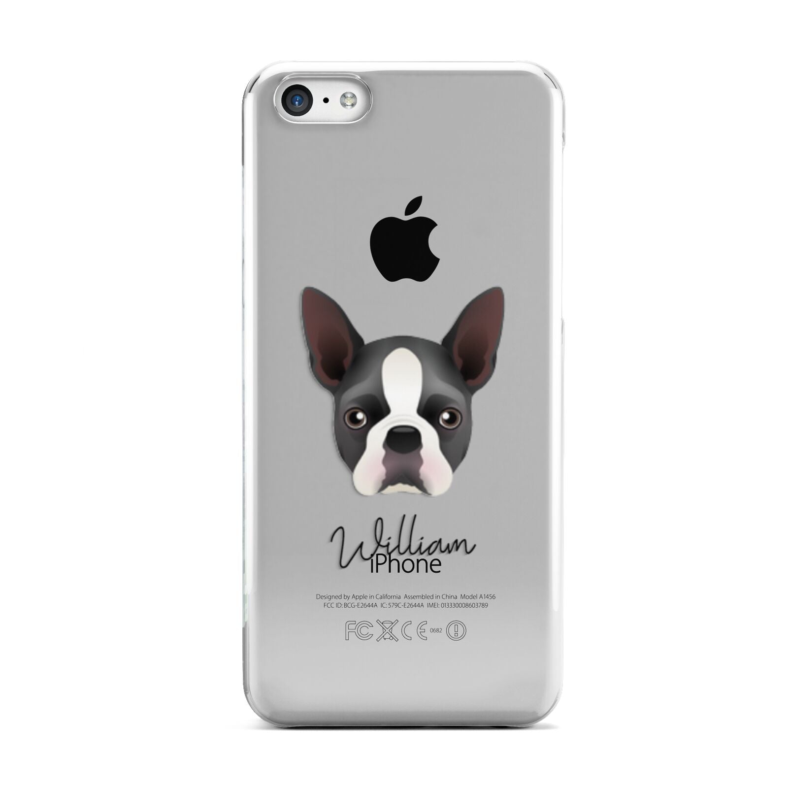 Boston Terrier Personalised Apple iPhone 5c Case
