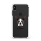 Boston Terrier Personalised Apple iPhone Xs Max Impact Case White Edge on Black Phone